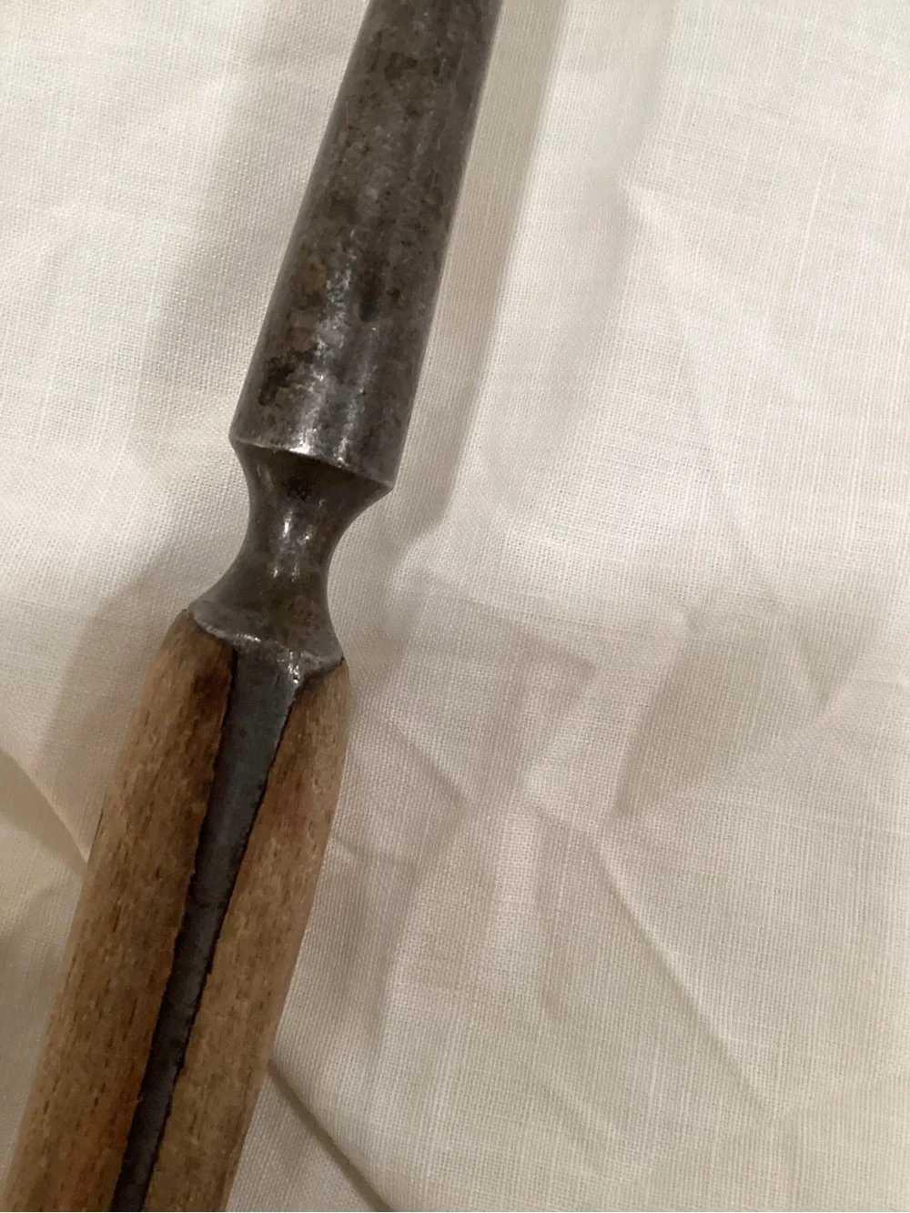 Two Tined Lamson Vintage carving/Meat Fork 3 Rivet Handle 15”